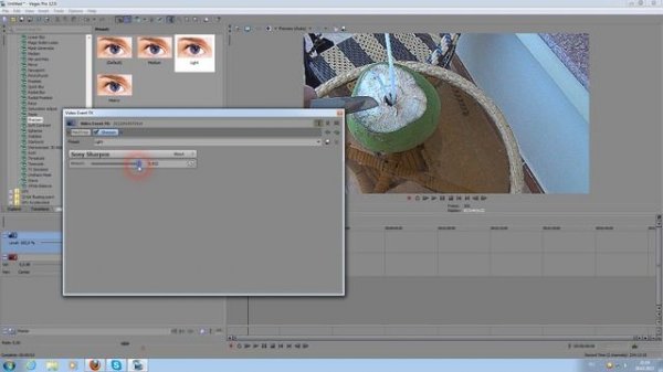 Sony Vegas Pro12,увеличить резкость видео
