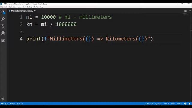 millimeters to kilometers in python ? смотреть онлайн
