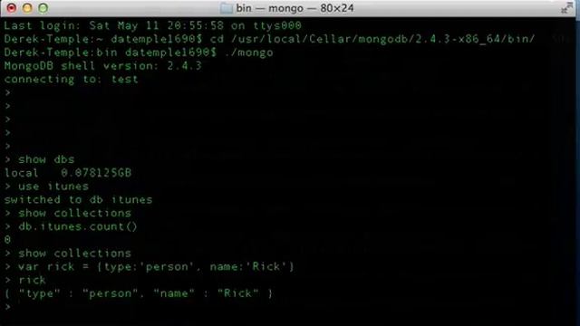 Using MongoDB on Mac OS X with Homebrew смотреть онлайн
