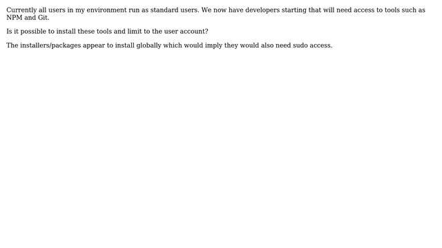 Apple: Can you install NPM and Git under a standard user account? смотреть онлайн