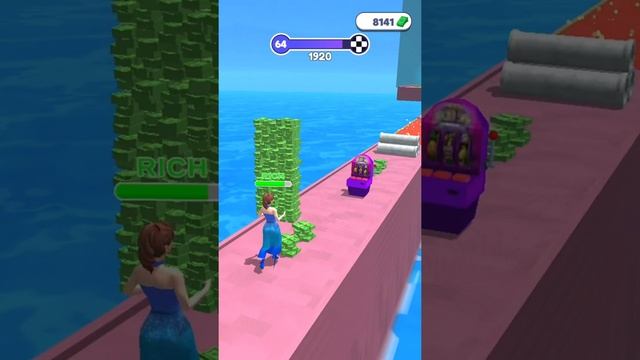 MONEY RUN 3D! game RICH QUEEN RUNNER ??? Gameplay All Levels Walkthrough iOS, Android New Game 3D смотреть онлайн