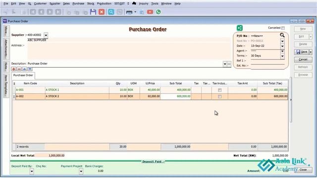 SQL Account - Case Study Purchase Data Flow смотреть онлайн