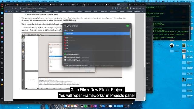 How to compile openFrameworks using Qt Creator смотреть онлайн