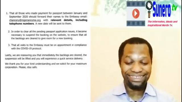 New Update For Those Who Made Payment For Passport Between January & September 2020