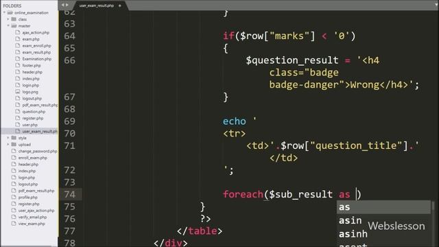 35 - Single User Exam Result - Admin Side - Online Examination System in PHP смотреть онлайн