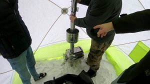 3х-слойная зимняя палатка Медведь Куб-3/Дровяная печка для палатки Горынычъ