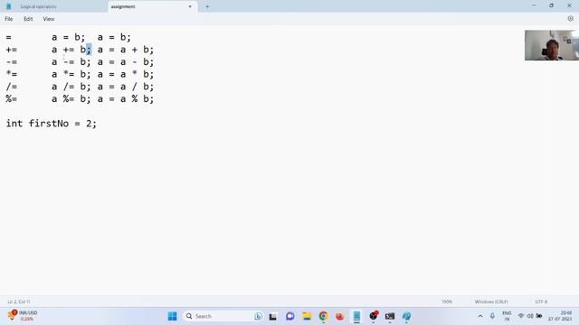 Java SE: Assignment Operator смотреть онлайн