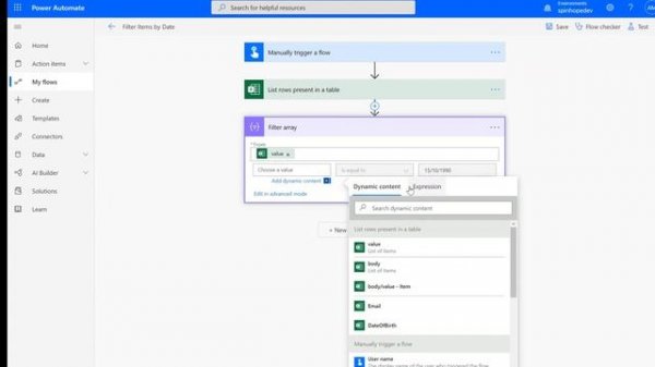 Power Automate - How To Filter Excel Date Column Values?