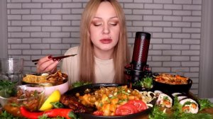 MUKBANG | Токпокки, кимчи, кимпаб, тушеная свинина, говядина, закуски | Korean food не ASMR