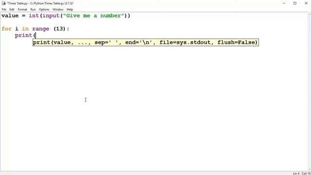 Times Tables (Multiplication) in Python смотреть онлайн