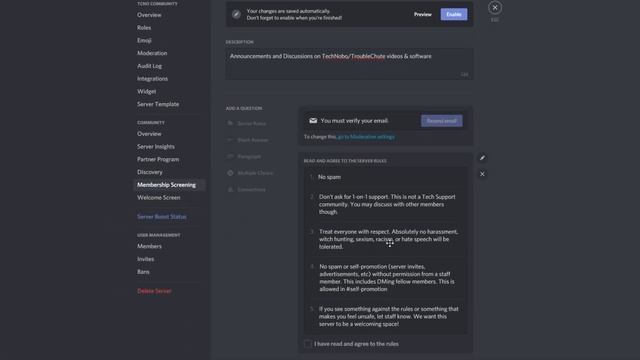 Guide: Discord Membership Screening | NEW Rules for Servers feature! смотреть онлайн