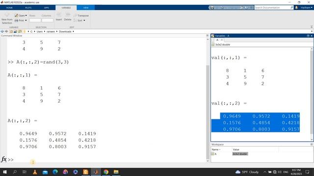 MATLAB lecture#17 Multidimensional Arrays | المصفوفات متعددة الأبعاد смотреть онлайн