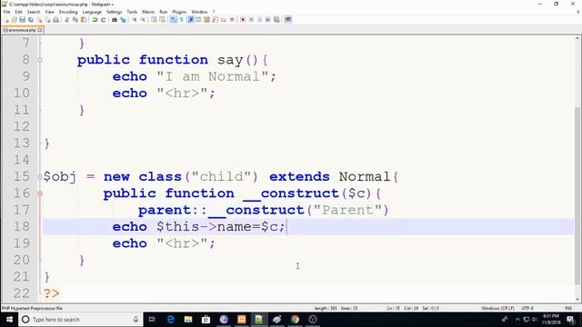 Oop in PHP Anonymous Class смотреть онлайн