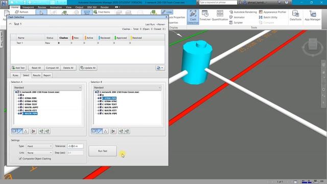 Clash Detective in Navisworks and "Convert from Civil 3D to Navisworks. اظهار نقاط تصادم الشبكات смотреть онлайн