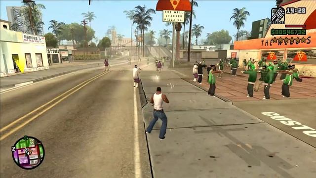 The Biggest Gang War in GTA San Andreas History (100 Grove VS 100 Ballas) смотреть онлайн