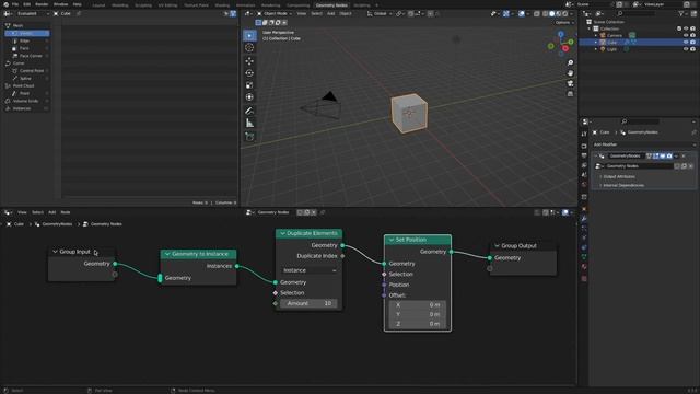The very basics of the duplicate elements node (Geometry nodes, Blender) смотреть онлайн