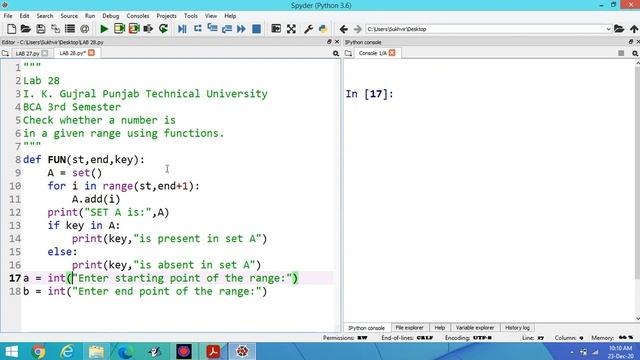 Python Lab Part 28:Check whether a number is in a given range using functions. смотреть онлайн