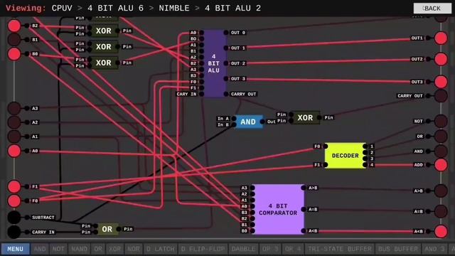 Another attempt at a 4 BIT cpu. Digital Logic Sim. Running the fibonacci sequence. Programmable. смотреть онлайн