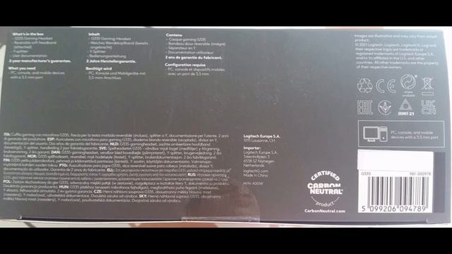 Unboxing Logitech G Cuffie Gaming G335 смотреть онлайн