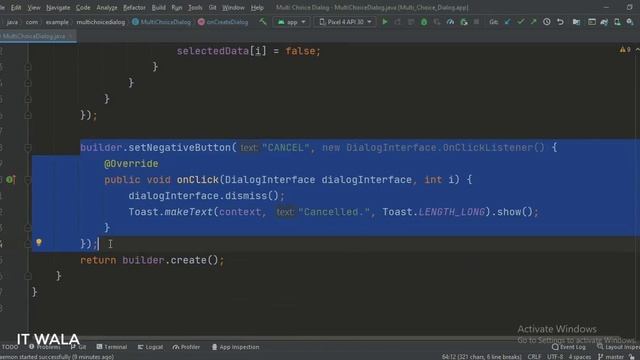 ANDROID - MULTI CHOICE ALERT DIALOG TUTORIAL IN JAVA смотреть онлайн
