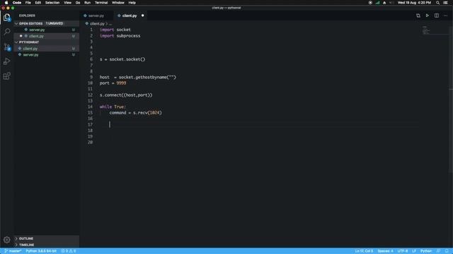 Rat development with python and socket(remote shell access) смотреть онлайн