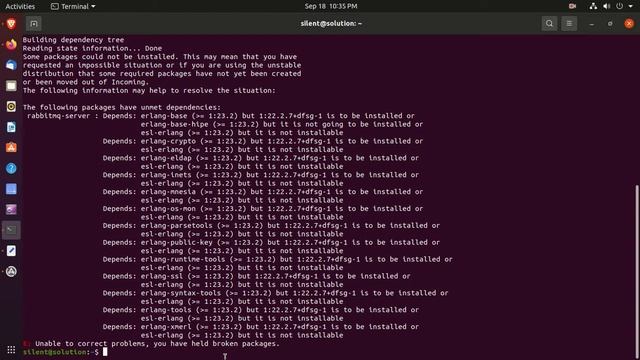 E: Unable to correct problems, you have held broken packages смотреть онлайн