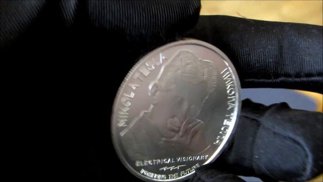 2021 Serbia 1 Oz Silver 100 Dinar Nikola Tesla: Free Energy BU