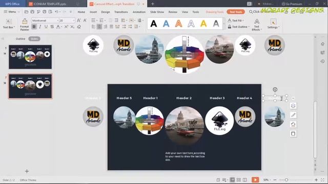 How to Create a Carousel Effect Using Morph Transition in WPS - The Iconium Template Series смотреть онлайн