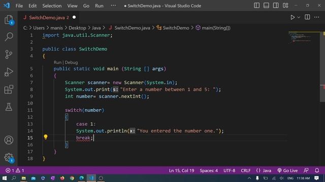 Switch case statement in java | Java program | Switch case program | смотреть онлайн