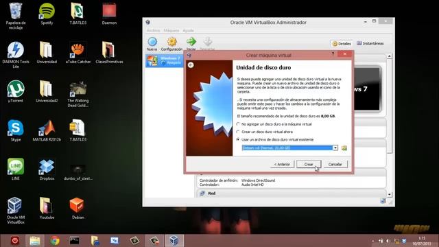 Virtual Box con archivo .vdi смотреть онлайн