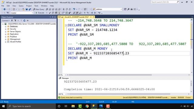 Numeric Data types in SQL Server смотреть онлайн