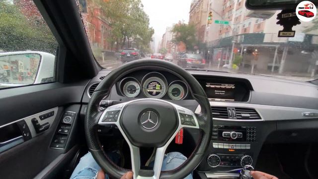 MERCEDES C CLASS New Jersey to NYC POV RAIN DRIVE (ASMR) (3d audio) смотреть онлайн