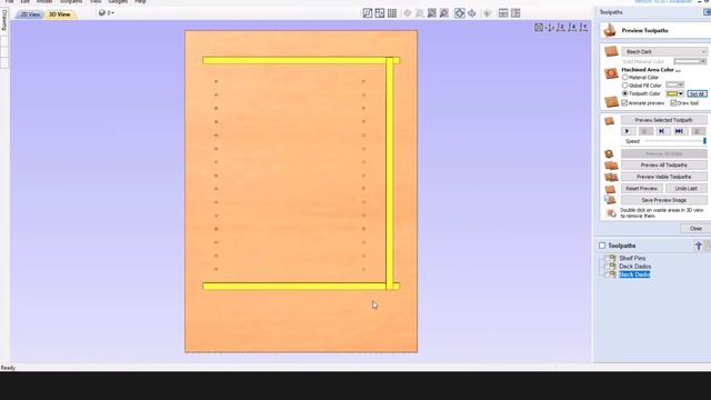 Processing a DXF file from SketchList 3D to create a cabinet side. смотреть онлайн