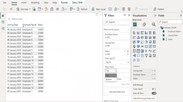 How to Filter Top 10 (Ten) Values in Power BI Table