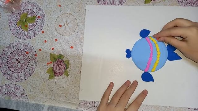 Лепка пластилином. Аппликация "Рыбка" смотреть онлайн