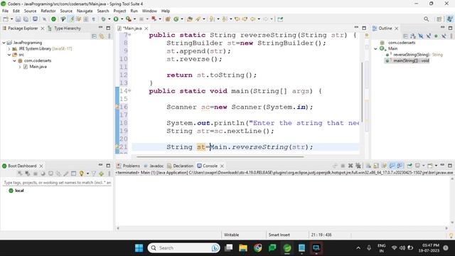 Take User Input and Reverse the String | Java Coding Help смотреть онлайн