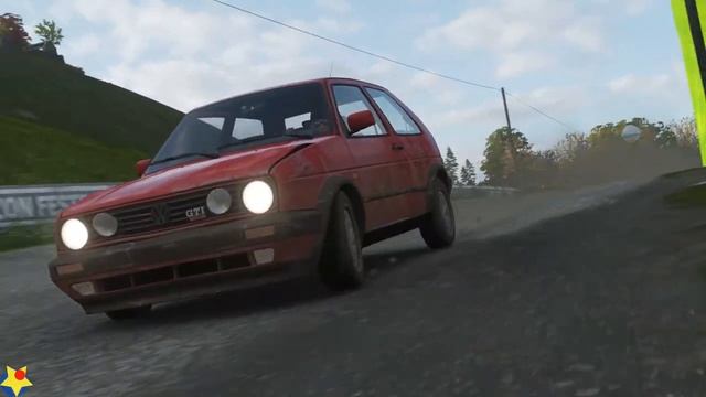 Old classical car VOLKSWAGEN GOLF GTI 16V MK2 which is my favorite run on Moorhead Rally Trail смотреть онлайн