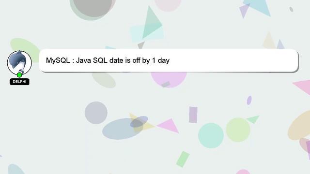 MySQL : Java SQL date is off by 1 day смотреть онлайн