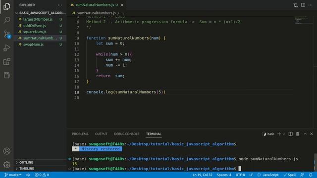 sum natural numbers - (sum of natural numbers Javascript) смотреть онлайн