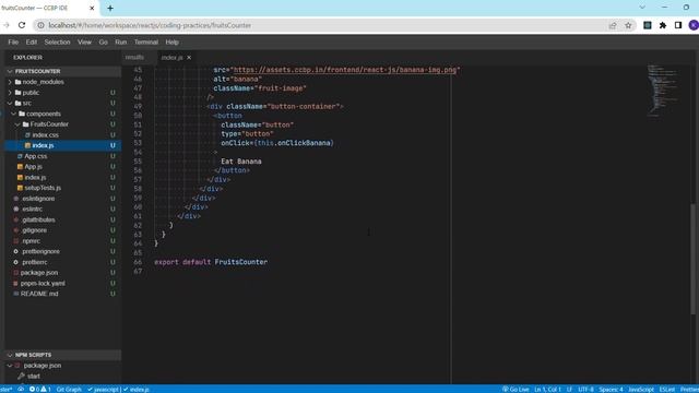 CODING PRACTICE 4 | FRUITS COUNTER | REACT JS | CCBP 4.O | CCBP смотреть онлайн
