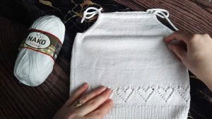 Летняя майка спицами для девочки