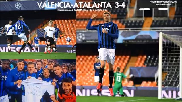 VALENCIA-ATALANTA 3-4 - Radiocronaca di Giuseppe Bisantis e Sergio Brio (10/3/2020) da Rai Radio 1 смотреть онлайн