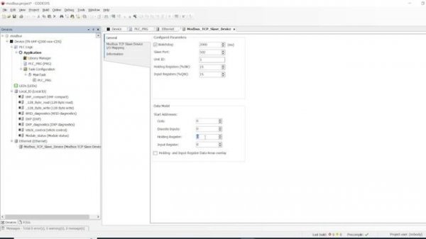 Codesys Modbus TCP Slave Implementation