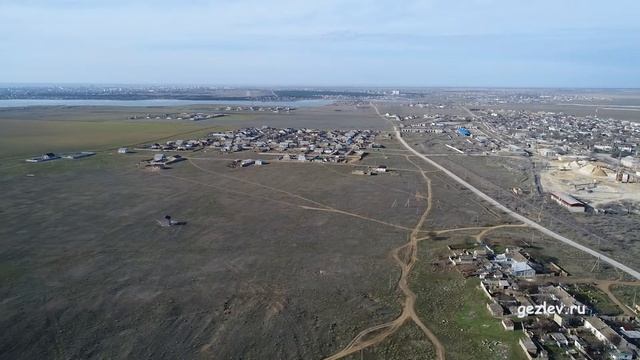 Продажа участка в с. Каменоломня, Сакский район, 6 км от Евпатории, Крым, с высоты птичьего полета смотреть онлайн