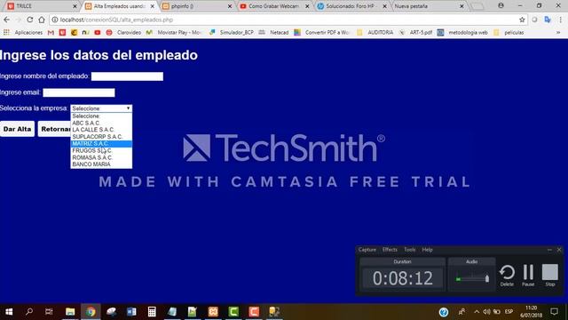 Proyecto Web de conexión SQL Server + PHP + XAMPP смотреть онлайн
