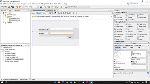 Tutorial GUI Java - Cara Membuat Form Login Sederhana смотреть онлайн
