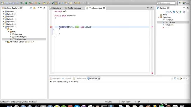 Java Tutorials: Episode 7 - Nested Classes, Enums, and Commenting смотреть онлайн