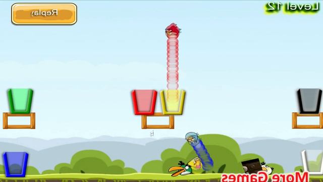 Angry Birds Drink Water 2 - SHOOT ALL COLOR WATER BIRDS TO COLOR CUP OF WATER! смотреть онлайн
