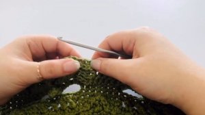 МК рельефный ковёр/салфетка крючком 36-38 ряд