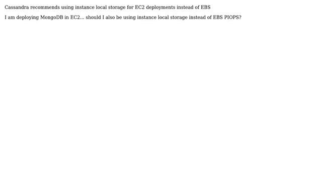 DevOps & SysAdmins: EBS vs Instance Local storage for MongoDB in ec2 смотреть онлайн